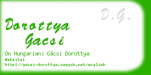 dorottya gacsi business card